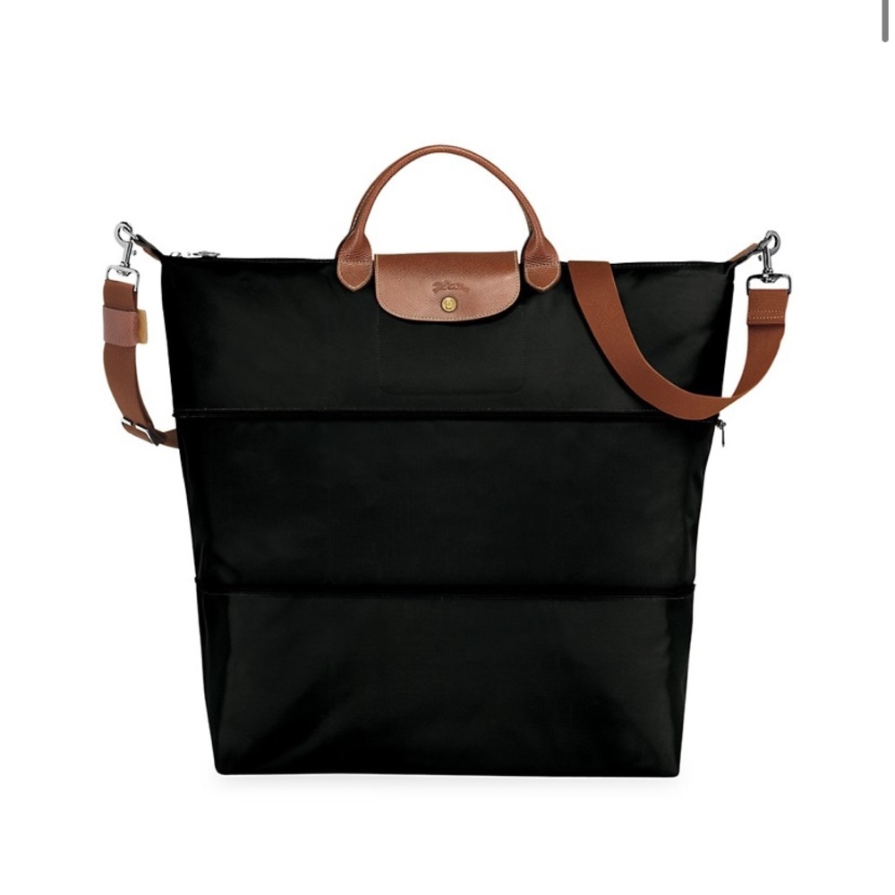 Longchamp Le Pliage Expandable Duffel Bag, Black